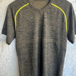 lululemon athletica Charcoal and Neon Men's Tee